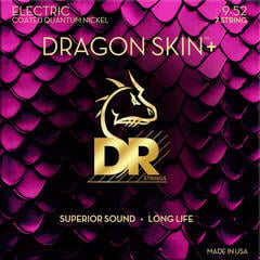 E-guitar strings DR Strings Dragon Skin+ Coated 7 string Light 9-52 E-guitar strings