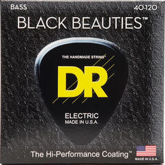 Basskitarri keeled DR Strings BLACK BEAUTIES - BLACK Colored Bass Strings: 5-String Light 40-120