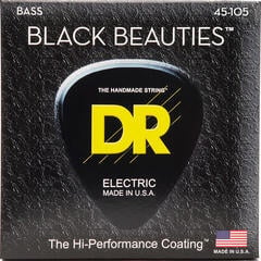 Bassgitarstrenger DR Strings BLACK BEAUTIES - BLACK Colored Bass Strings: Medium 45-105