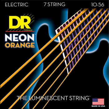 Struny pro elektrickou kytaru DR Strings Neon Hi-Def NOE7-10 Struny pro elektrickou kytaru - 1