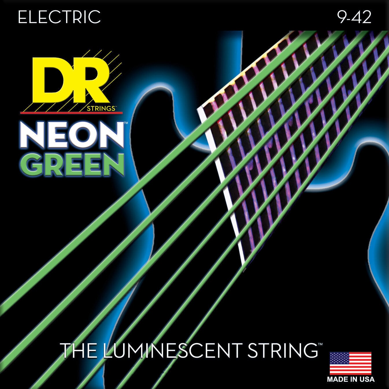 Struny pro elektrickou kytaru DR Strings NGE-9 Neon Struny pro elektrickou kytaru