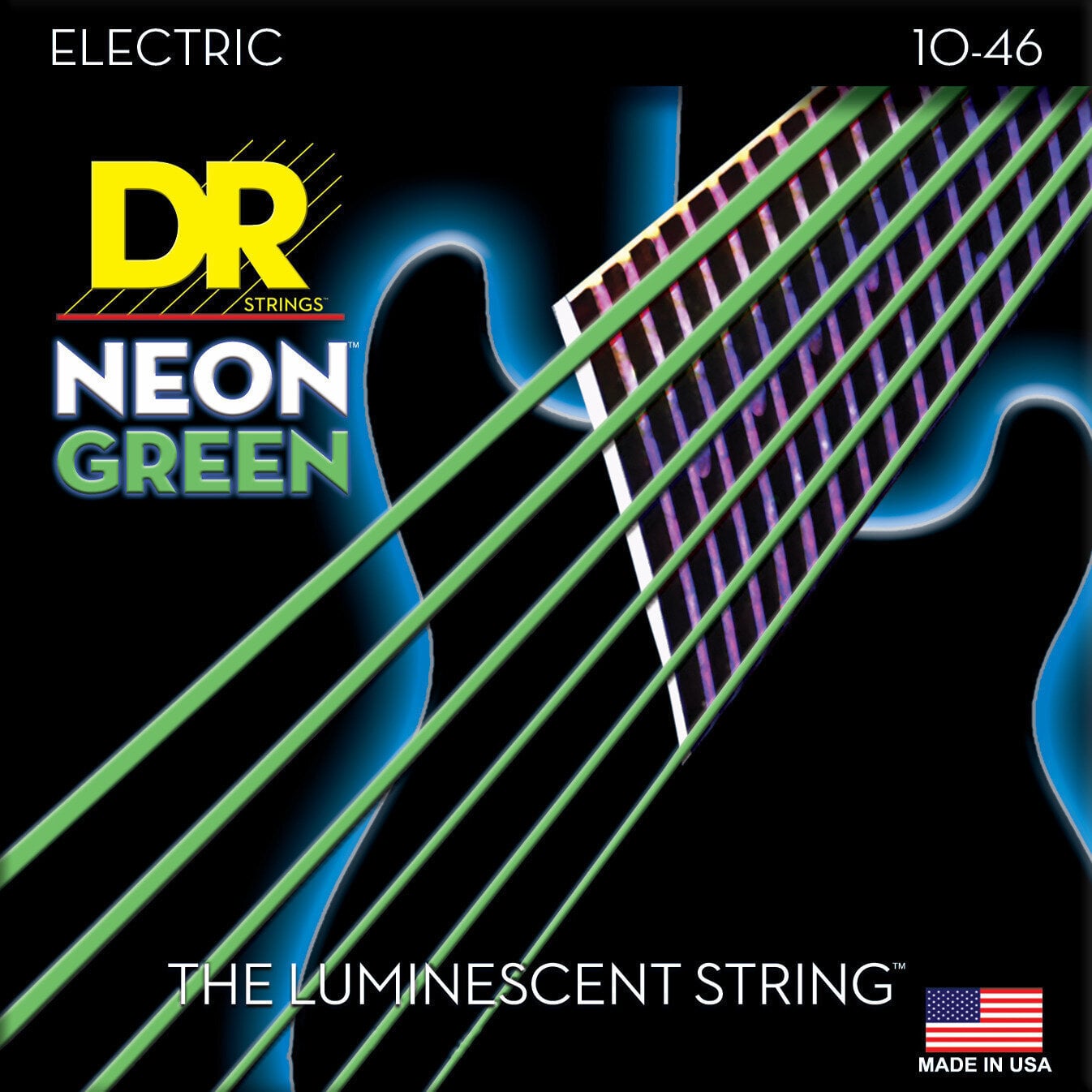 Struny pro elektrickou kytaru DR Strings NGE-10 Neon Struny pro elektrickou kytaru