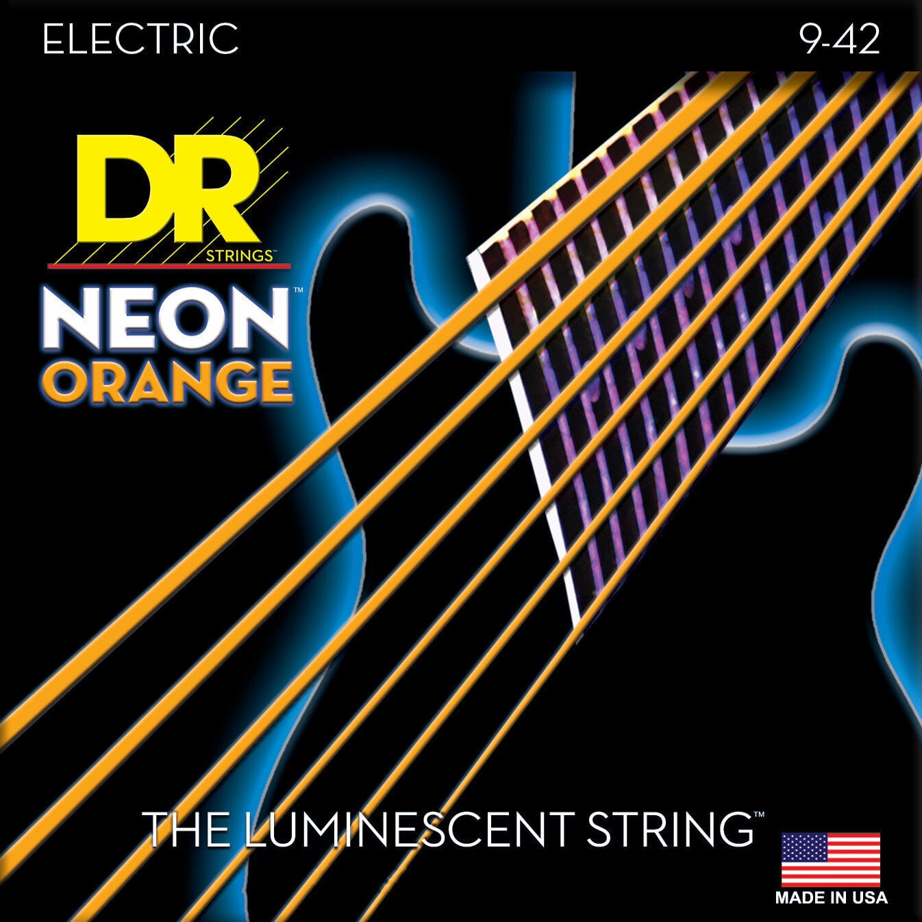 Struny pro elektrickou kytaru DR Strings NOE-9 Neon Struny pro elektrickou kytaru
