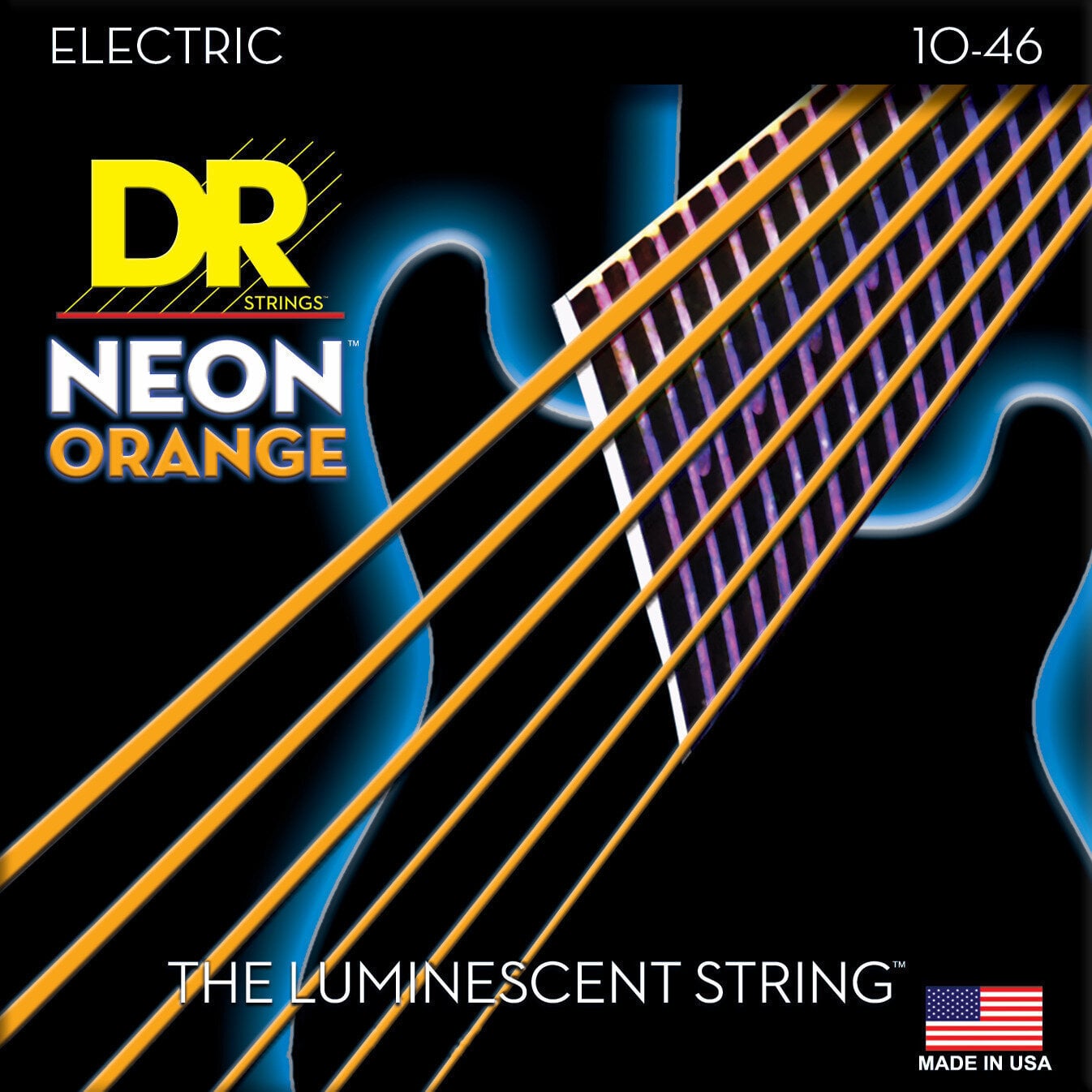 Struny pro elektrickou kytaru DR Strings NOE-10 Neon Struny pro elektrickou kytaru