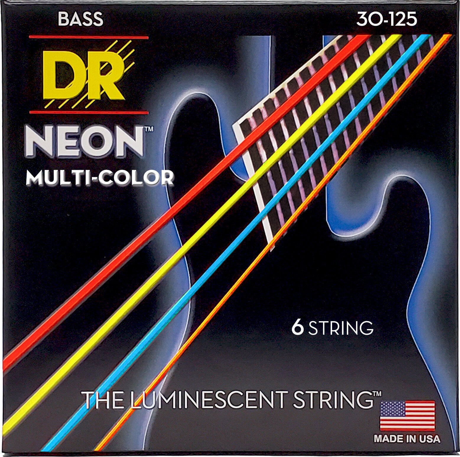 Struny pro 6-strunnou baskytaru DR Strings Neon Hi-Def MCB6-30 Struny pro 6-strunnou baskytaru