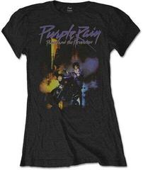 T-shirt Prince Purple Rain Black 2XL Feminino T-shirt