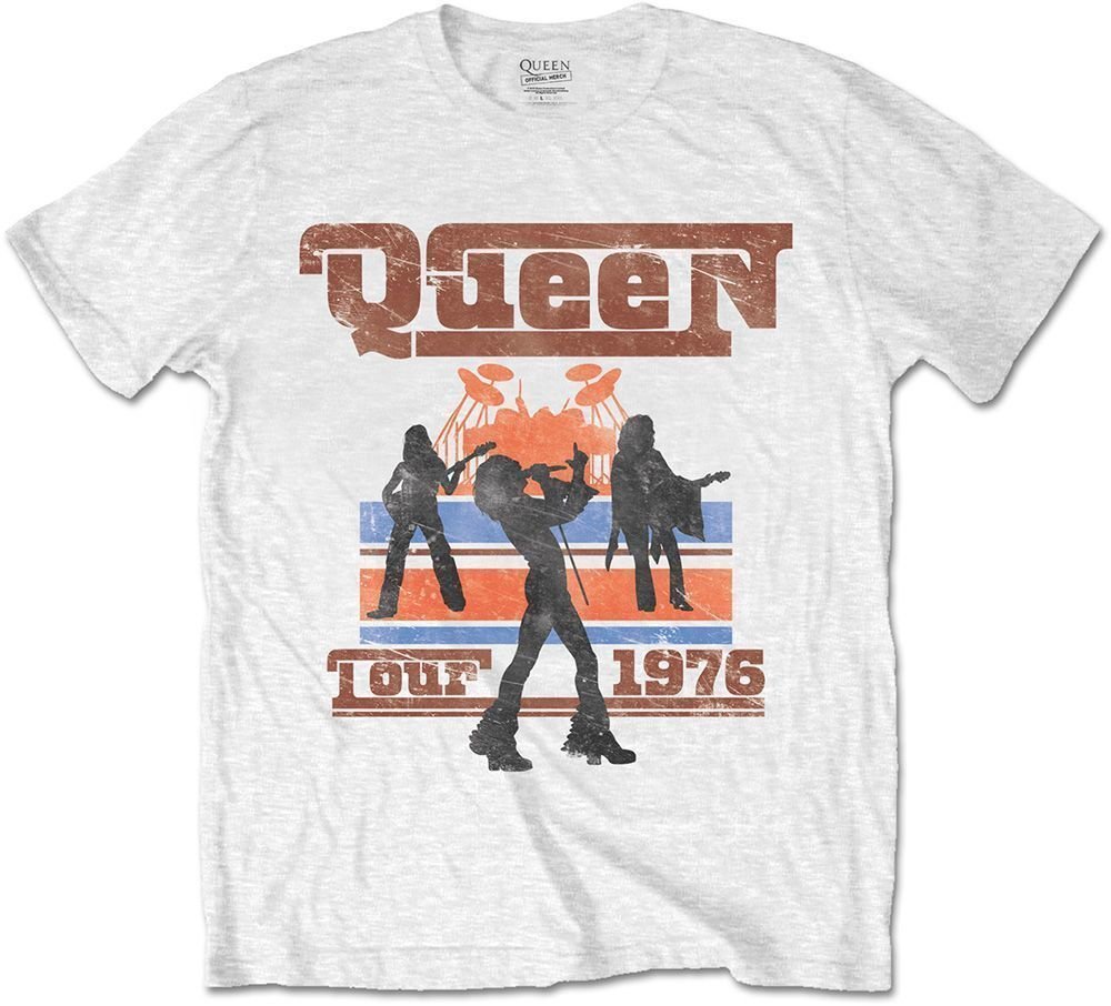 T-Shirt Queen T-Shirt Unisex 1976 Tour Silhouettes White S