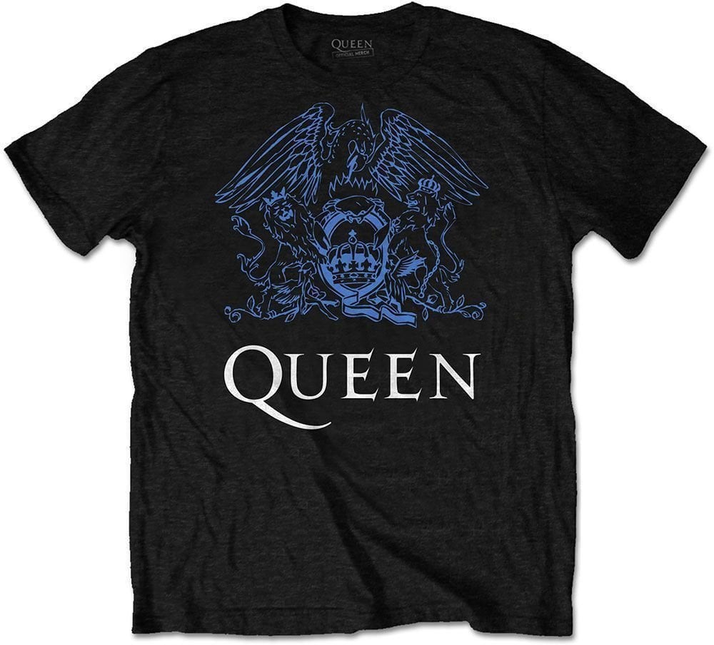 T-Shirt Queen T-Shirt Blue Crest Unisex Black L