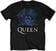 Tričko Queen Tričko Blue Crest Unisex Black L