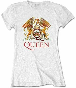 T-Shirt Queen T-Shirt Classic Crest White S - 1