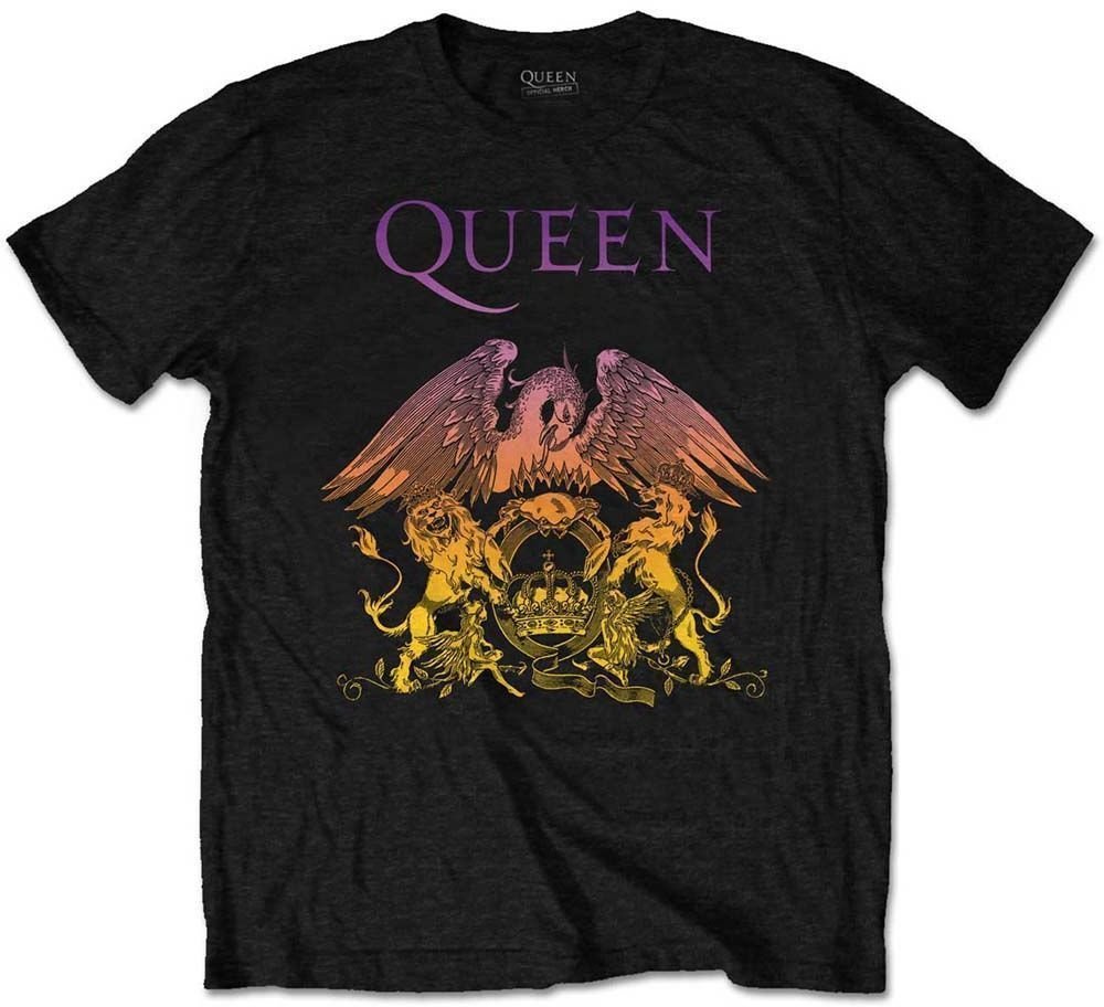 T-Shirt Queen T-Shirt Unisex Gradient Crest Black M