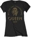 Queen We Are The Champions Black L Dámské Tričko
