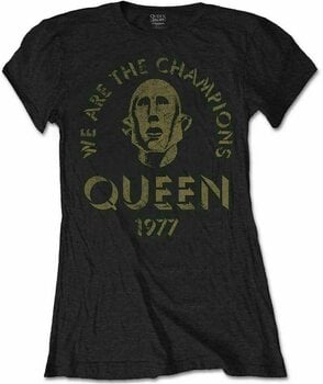 T-shirt Queen T-shirt We Are The Champions Femme Black M - 1