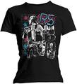 R5 T-Shirt Grunge Collage Female Black M