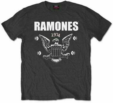 T-Shirt Ramones T-Shirt 1974 Eagle Charcoal Grey L - 1
