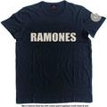 Ramones Skjorte Logo & Presidential Seal Navy Blue S
