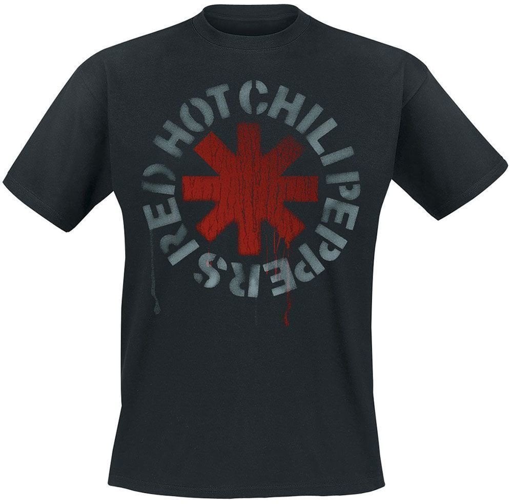T-Shirt Red Hot Chili Peppers T-Shirt Stencil Unisex Black M