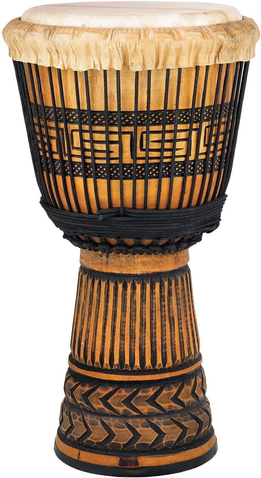 Djembe Terre Black Deepcarved Djembe 65cm Design 1 Mahogany 13" Djembe