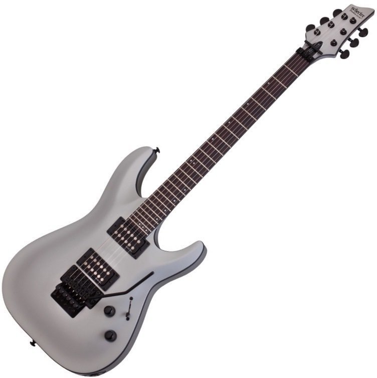 Elektrische gitaar Schecter Stealth C-1 FR Satin Silver