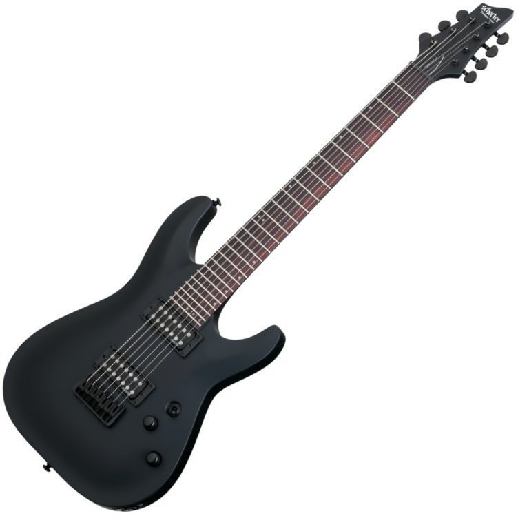 Guitarra elétrica de 7 cordas Schecter Stealth C-7 Satin Black