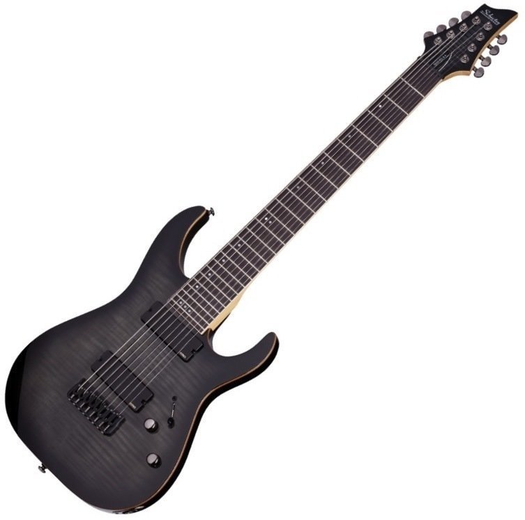 8-snarige elektrische gitaar Schecter Banshee-8 Active Trans Black Burst