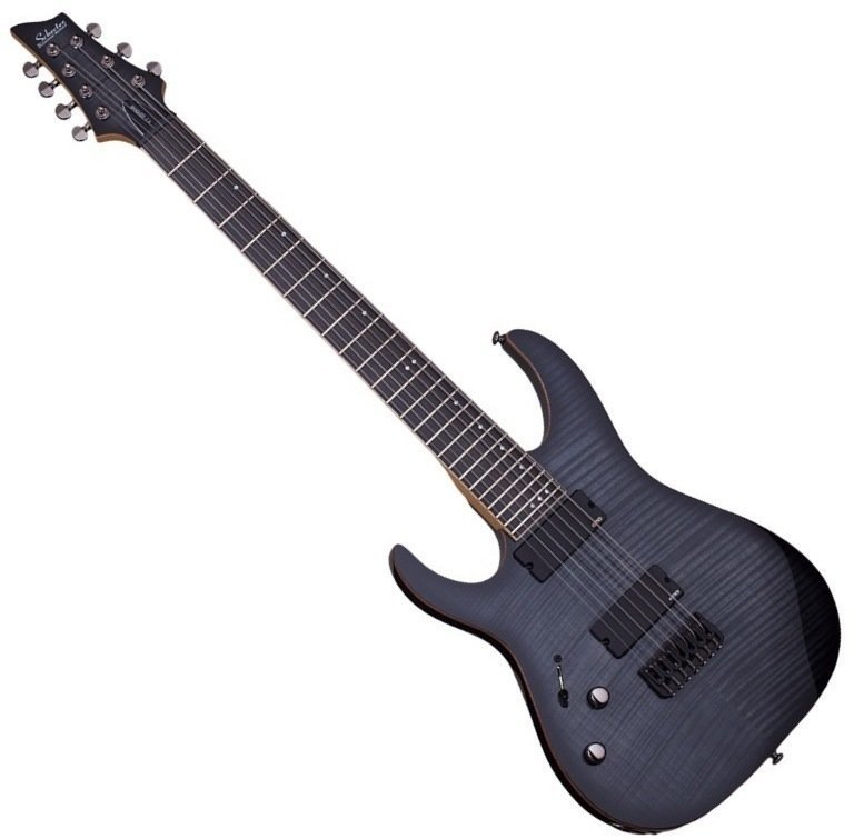 Linkshänder E-Gitarre Schecter Banshee-7 Active LH Trans Black Burst