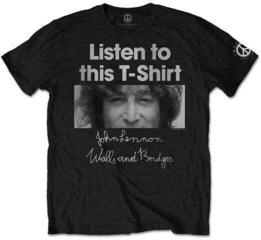 T-Shirt John Lennon T-Shirt Listen Lady Black L