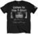 T-Shirt John Lennon T-Shirt Listen Lady Unisex Schwarz S