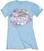 T-Shirt John Lennon T-Shirt Tee Rainbows Love & Peace Light Blue S