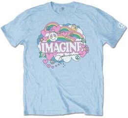 Tricou John Lennon Rainbows, Love & Peace Light Blue S Tricou