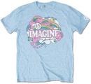 John Lennon T-Shirt Rainbows Love & Peace Light Blue XL