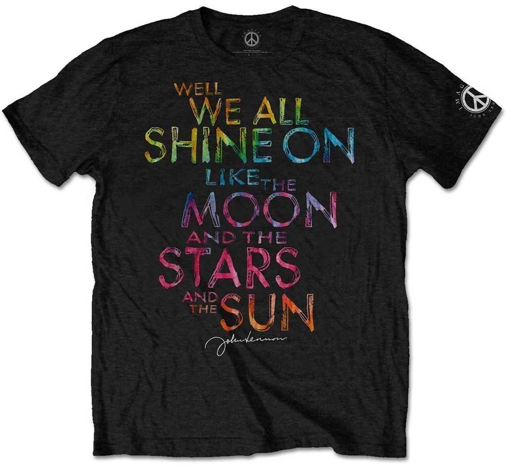 Skjorte John Lennon Skjorte Shine On Unisex Black L