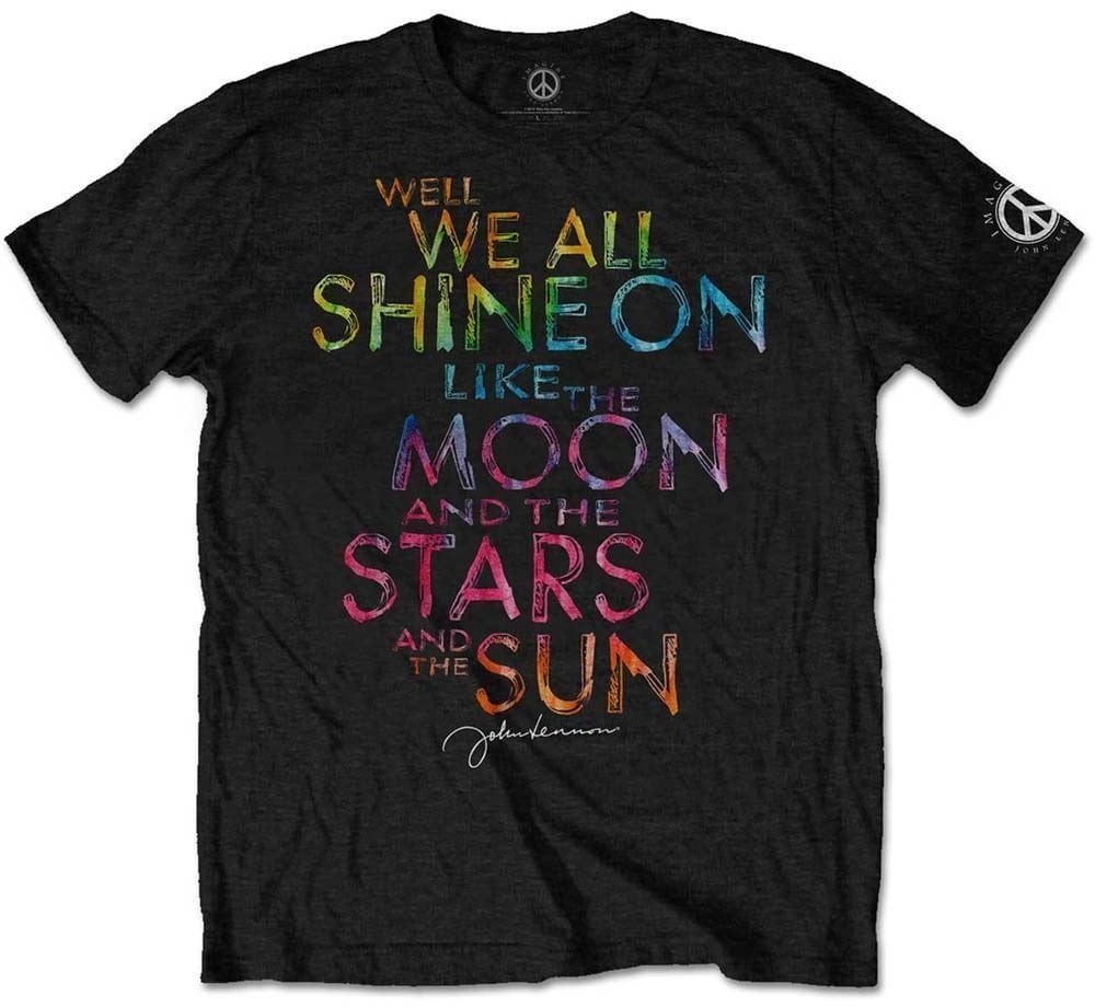 T-Shirt John Lennon T-Shirt Shine On Unisex Black M