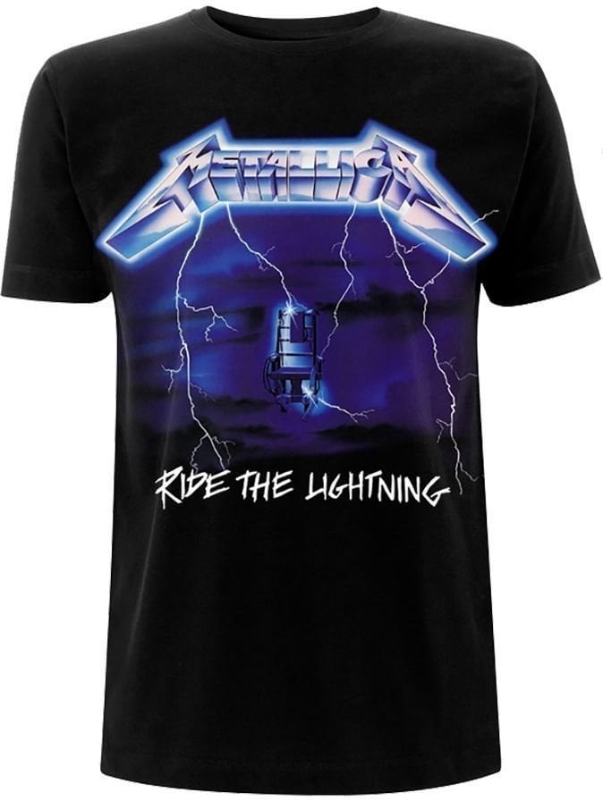 Skjorte Metallica Skjorte Unisex Ride The Lightning Tracks Black L
