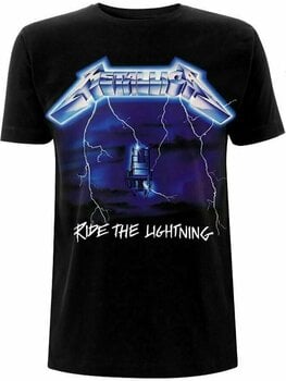 Skjorte Metallica Skjorte Unisex Ride The Lightning Tracks Black L - 1