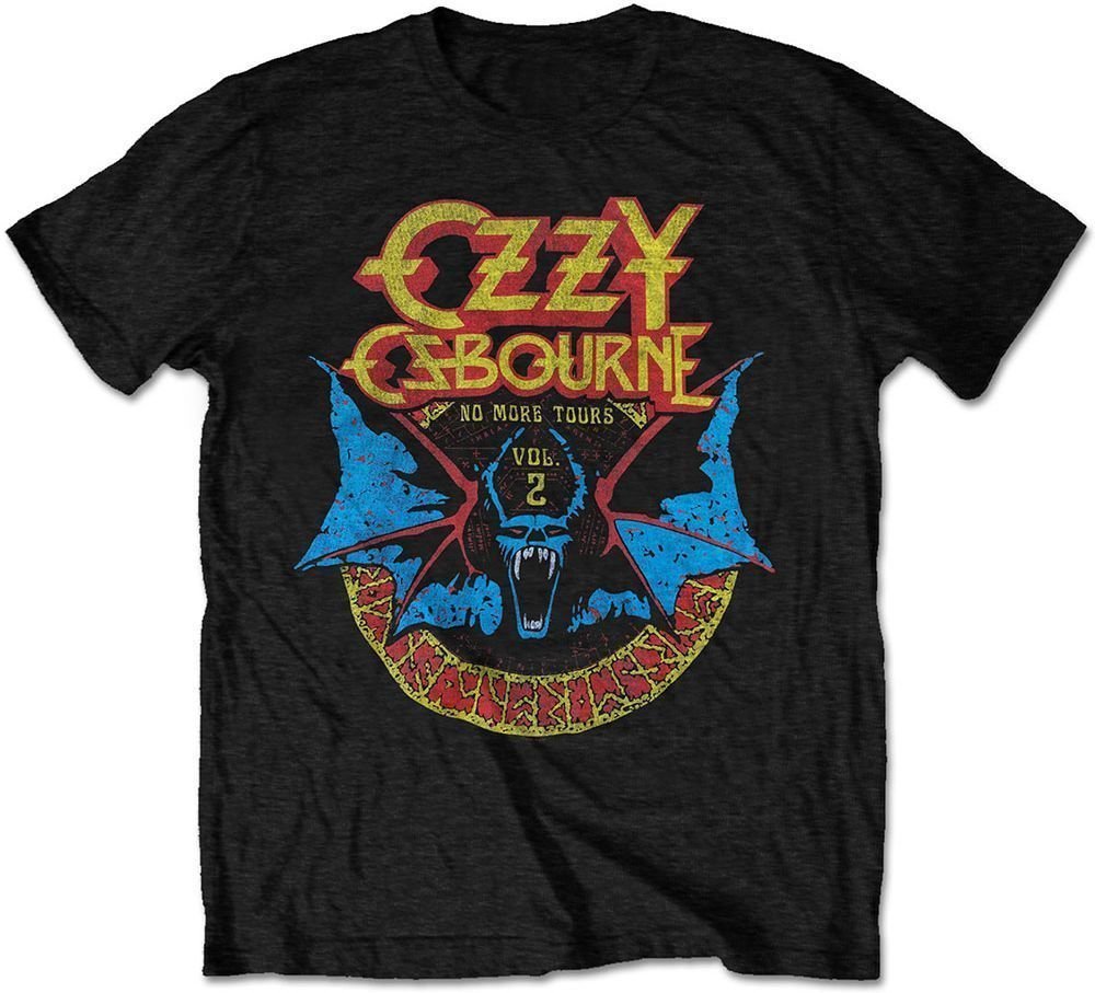 Camiseta de manga corta Ozzy Osbourne Camiseta de manga corta Bat Circle Collectors Item Black L