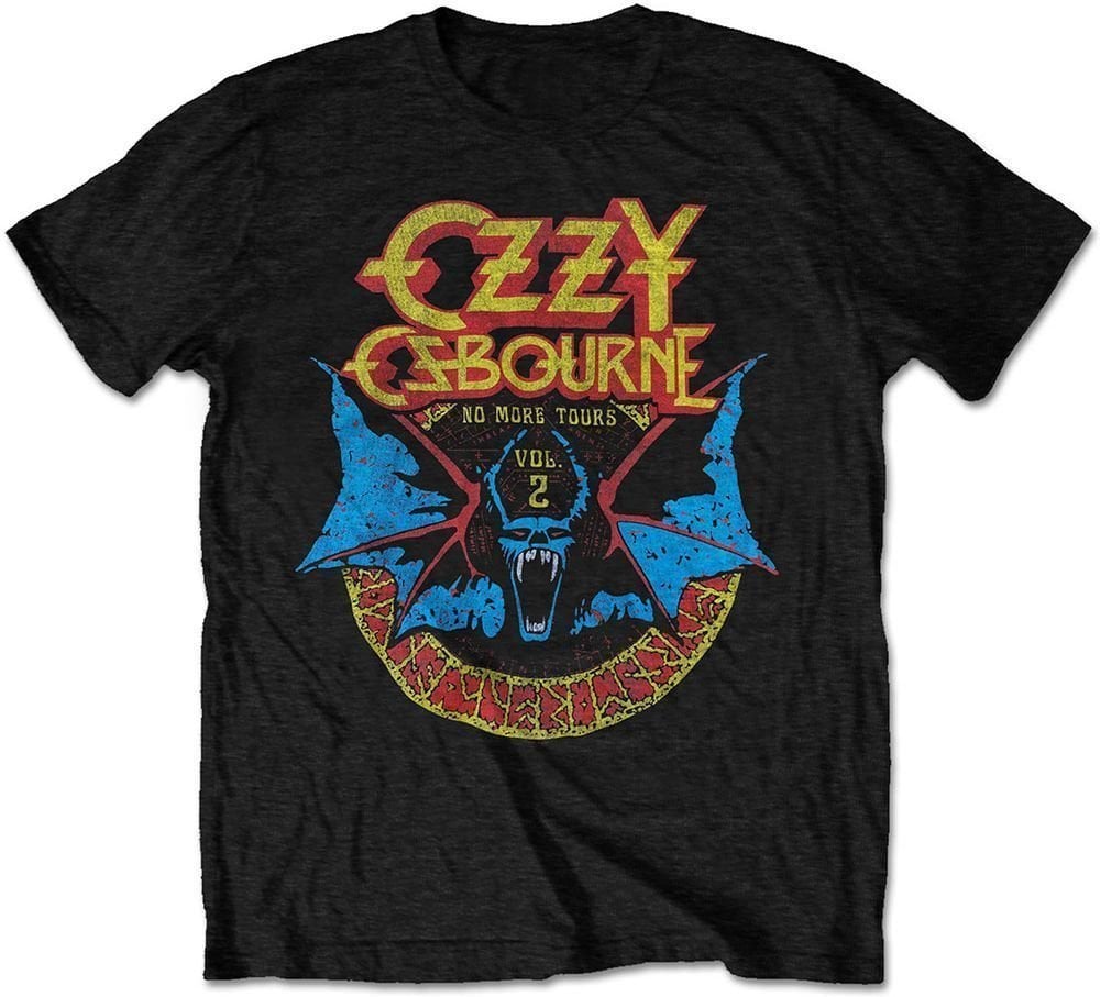 T-Shirt Ozzy Osbourne T-Shirt Bat Circle Collectors Item Unisex Black XL