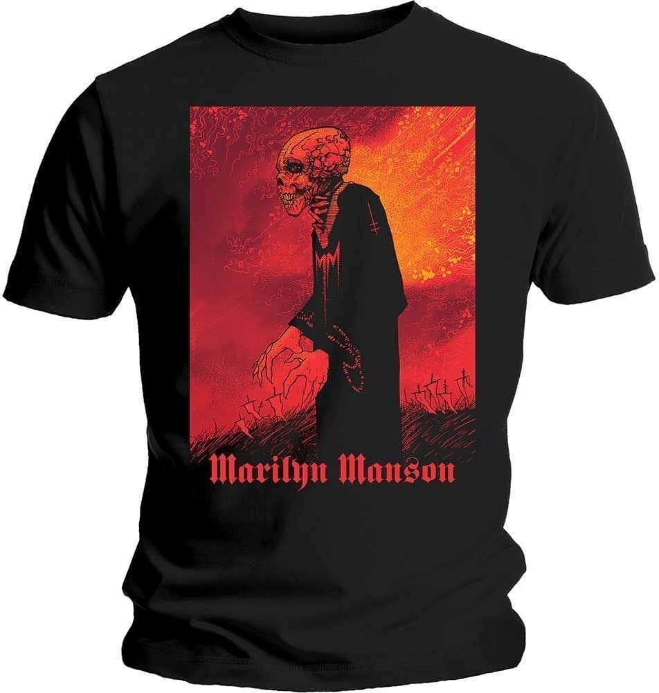 Camiseta de manga corta Marilyn Manson Camiseta de manga corta Mad Monk Black L