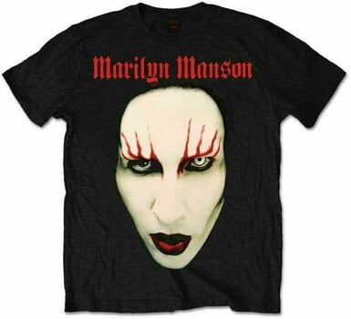 T-Shirt Marilyn Manson T-Shirt Unisex Red Lips Black L - 1