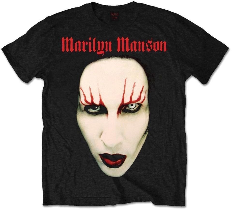 T-Shirt Marilyn Manson T-Shirt Unisex Red Lips Black M