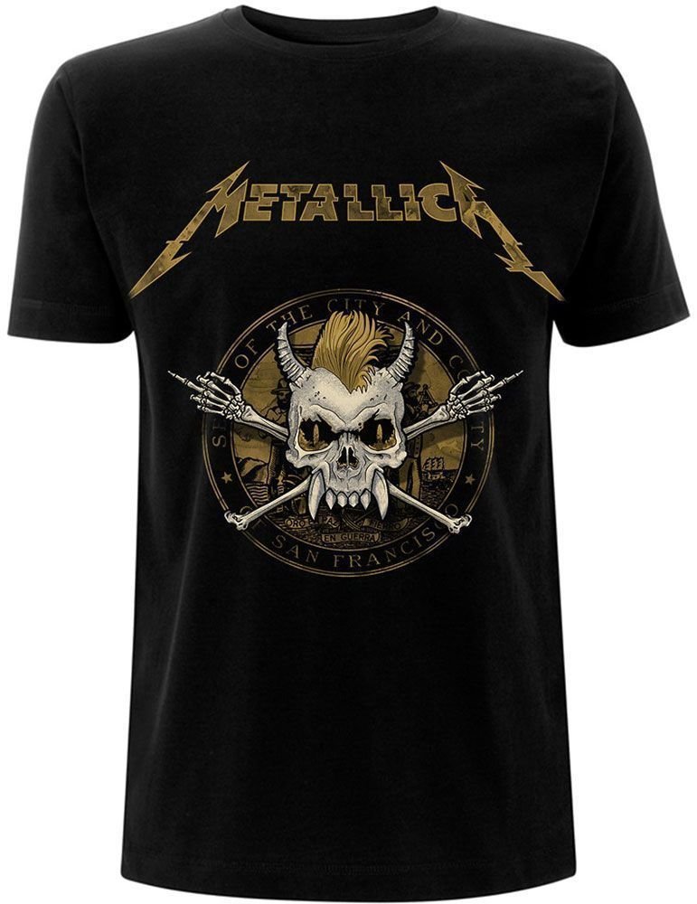 T-Shirt Metallica T-Shirt Scary Guy Seal Unisex Schwarz S