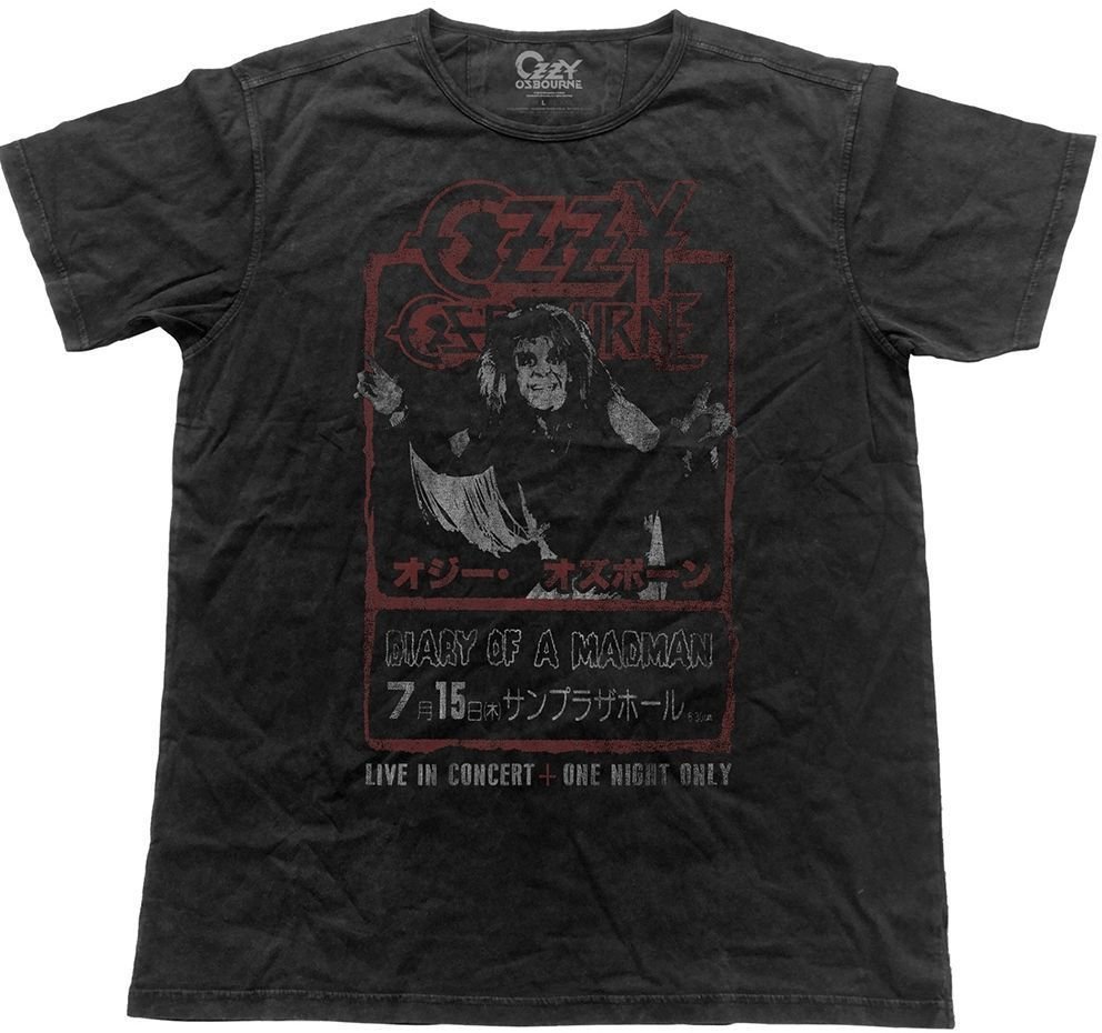 Camiseta de manga corta Ozzy Osbourne Camiseta de manga corta Japan Flyer Black S