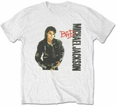 T-Shirt Michael Jackson T-Shirt Bad Unisex White L - 1