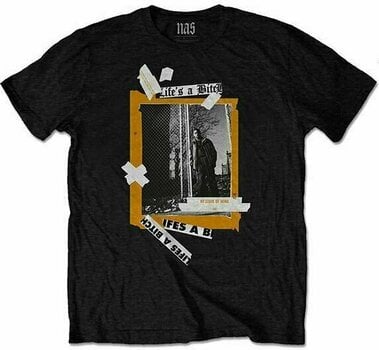 T-Shirt Nas T-Shirt Life's a Bitch Unisex Black M - 1