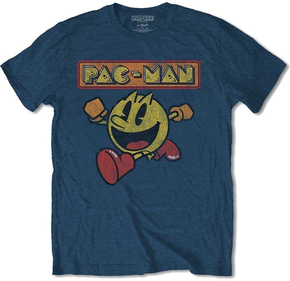 Majica Pac-Man Majica Eighties Unisex Denim Blue M