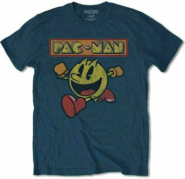 Shirt Pac-Man Shirt Eighties Unisex Denim Blue M - 1