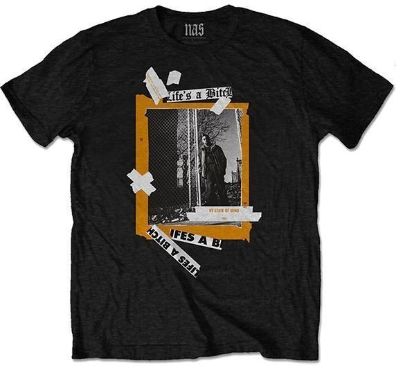 T-Shirt Nas T-Shirt Life's a Bitch Unisex Black S