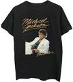 Michael Jackson Camiseta de manga corta Thriller White Suit Unisex Black XL
