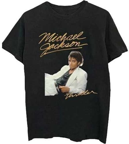 T-Shirt Michael Jackson T-Shirt Thriller White Suit Unisex Black 2XL