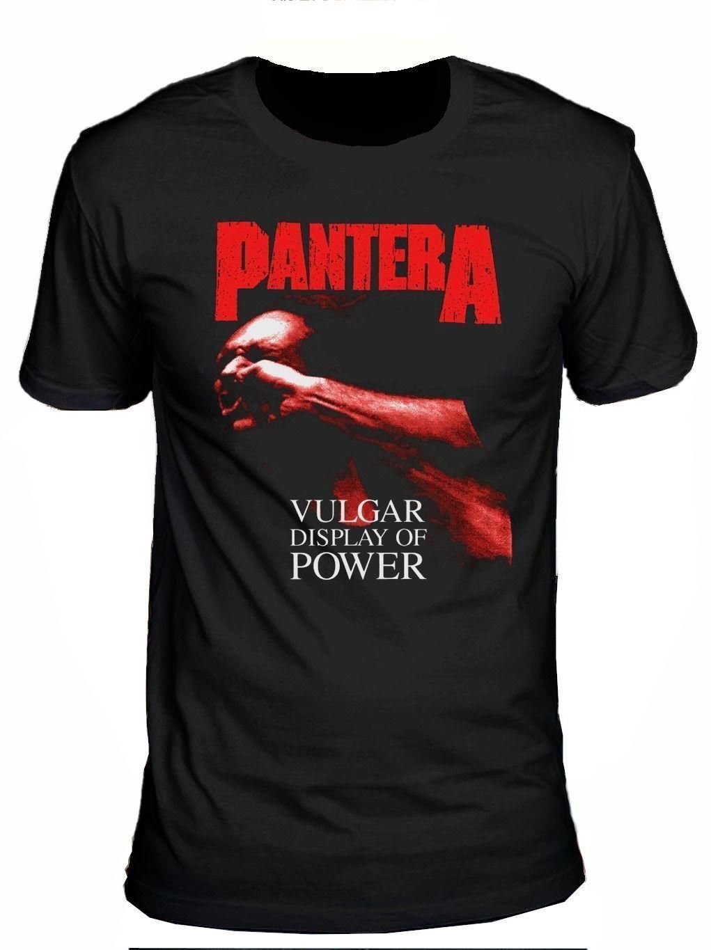 T-Shirt Pantera T-Shirt Unisex Vulgar Display of Power Red Black L